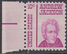 !a! USA Sc# 1286 MNH SINGLE W/ Left Margin - Andrew Jackson - Unused Stamps