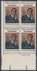 !a! USA Sc# 1554 MNH BLOCK From Lower Left Corner W/plate-# (LL/36027) - Paul Lawrence Dunbar - Nuovi