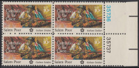 !a! USA Sc# 1560 MNH BLOCK W/ Right Margins & Plate-# (R/35736) - Salem Poor - Unused Stamps