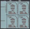 !a! USA Sc# 1604 MNH BLOCK W/ Left Margins & Copyright Symbol - Fort Nisqually - Unused Stamps