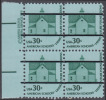 !a! USA Sc# 1606 Precancelled BLOCK W/ Left Margins & Copyright Symbol - Morris Township School - Unused Stamps