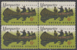 !a! USA Sc# 1356 MNH BLOCK - Father Marquette - Unused Stamps