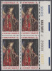 !a! USA Sc# 1363 MNH BLOCK W/ Right Margins & Plate-# (UR/30103) - Angel Gabriel - Neufs