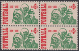 !a! USA Sc# 1382 MNH BLOCK (Gum Slightly Damaged) - Intercollegiate Football - Nuevos