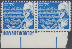 !a! USA Sc# 1393D MNH  Horiz.PAIR W/ Bottom Margins & Mail Early - Benjamin Franklin - Ungebraucht