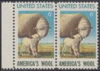 !a! USA Sc# 1423 MNH Horiz.PAIR W/ Left Margin - American Wool Industry - Unused Stamps