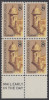 !a! USA Sc# 1437 MNH BLOCK W/ Bottom Margin & MailEarly - San Juan - Unused Stamps