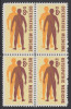 !a! USA Sc# 1469 MNH BLOCK - Osteopathic Medicin - Unused Stamps