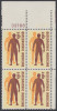 !a! USA Sc# 1469 MNH BLOCK From Upper Right Corner W/plate-# (UR/33787) - Osteopathic Medicin - Nuevos