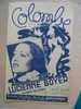 MUSIQUE & PARTITIONS// COLOMBE  LUCIENNE BOYER CHANSON VECUE - Libri Di Canti