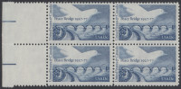 !a! USA Sc# 1721 MNH BLOCK W/ Left Margins - Peace Bridge - Ungebraucht