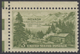 !a! USA Sc# 0999 MNH SINGLE From Upper Left Corner - Nevada Settlement - Unused Stamps