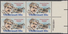 !a! USA Sc# C100 MNH BLOCK W/ Right Margins & Copyright Symbol (a02) - Glenn Curtiss - 3b. 1961-... Nuevos