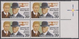 !a! USA Sc# C114 MNH BLOCK W/ Right Margins - Lawrence & Elmer Sperry - 3b. 1961-... Ongebruikt