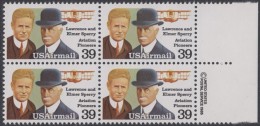 !a! USA Sc# C114 MNH BLOCK W/ Right Margins & Copyright Symbol - Lawrence & Elmer Sperry - 3b. 1961-... Ongebruikt