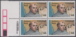 !a! USA Sc# C116 MNH BLOCK W/ Left Margins & Copyright Symbol - Fr. Junipero Serra - 3b. 1961-... Nuevos