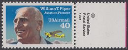 !a! USA Sc# C129 MNH SINGLE W/ Right Margin & Copyright Symbol - William T. Piper - 3b. 1961-... Nuovi