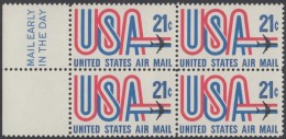 !a! USA Sc# C081 MNH BLOCK W/ Left Margins & Mail Early - USA & Jet - 3b. 1961-... Neufs