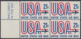 !a! USA Sc# C081 MNH BLOCK W/ Left Margins & Mail Early - USA & Jet - 3b. 1961-... Ungebraucht