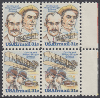 !a! USA Sc# C091-C092 MNH BLOCK W/ Right Margins - Wright Brothers - 3b. 1961-... Ungebraucht