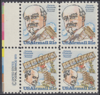 !a! USA Sc# C093-C094 MNH BLOCK W/ Left Margins & Copyright Symbol - Octave Chanute - 3b. 1961-... Unused