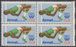 !a! USA Sc# C097 MNH BLOCK W/ Right Margins - High Jump - 3b. 1961-... Ungebraucht