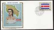 SA259.-.U.N. / O.N.U - SILK COVER- COSTA RICA  // COSTA RICA FLAG- BEAUTIFUL COVER. - Enveloppes