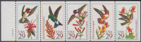 !a! USA Sc# 2646a MNH BOOKLET-PANE(5) W/left Margin & Plate-# - Hummingbirds - 1981-...