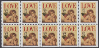 !a! USA Sc# 2959a MNH BOOKLET-PANE(10) - Love: Cherub - 1981-...