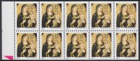 !a! USA Sc# 3003Ab MNH BOOKLET-PANE(10) W/ Left Margin & Plate-# - Madonna And Child - 1981-...