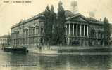 GAND LE PALAIS DE JUSTICE AVEC PENICHE HELIOTYPIE DE GRAEVE GAND N°3 - Gent