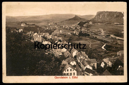 ALTE POSTKARTE GEROLSTEIN IN DER EIFEL PANORAMA GESAMTANSICHT BAHNHOF GLEISE AK Ansichtskarte Postcard Cpa - Gerolstein