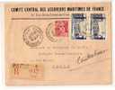 PARIS  R  16 RUE DE LA BANQUE - 1949 - N°813a TYPE II - N°822 PAIRE - Covers & Documents