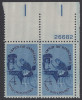 !a! USA Sc# 1155 MNH Horiz.PAIR From Upper Right Corner W/ Plate-# (UR/26682) - Handicapped - Neufs