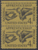 !a! USA Sc# 1201 MNH Vert.PAIR W/ Top Margin - Apprenticeship - Nuovi