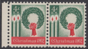 !a! USA Sc# 1205 MNH Horiz.PAIR W/ Left Margin - Christmas - Unused Stamps