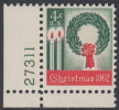 !a! USA Sc# 1205 MNH SINGLE From Lower Left Corner W/ Plate-# 27311 - Christmas - Neufs