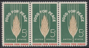 !a! USA Sc# 1231 MNH Horiz.STRIP(3) - Food For Peace - Ungebraucht