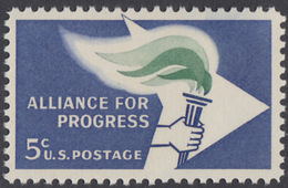 !a! USA Sc# 1234 MNH SINGLE (Gum Slightly Damaged) - Alliance For Progress - Ongebruikt