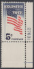 !a! USA Sc# 1249 MNH SINGLE From Lower Right Corner W/plate-# 27831 - Register And Vote - Ongebruikt