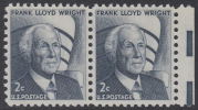 !a! USA Sc# 1280 MNH Horiz.PAIR W/ Right Margin (b) - Frank Lloyd Wright - Ungebraucht