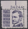 !a! USA Sc# 1281 MNH SINGLE From Upper Right Corner W/plate-# 34244 - Francis Parkman - Ungebraucht