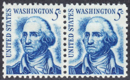 !a! USA Sc# 1283 MNH Horiz.PAIR (a1) - George Washington - Ongebruikt