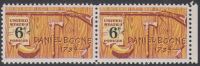 !a! USA Sc# 1357 MNH Horiz.PAIR W/ Right Margin (Gum Slightly Damaged) - Daniel Boone - Unused Stamps