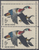 !a! USA Sc# 1362 MNH Vert.PAIR From Upper Right Corner (Gum Slightly Damaged) - Waterfowl Conserv. - Unused Stamps