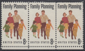 !a! USA Sc# 1455 MNH Horiz.STRIP(3) W/ Bottom Margins - Family Planning - Unused Stamps