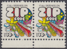 !a! USA Sc# 1511 MNH Horiz.PAIR W/ Bottom Margins - Zip Code - Nuovi