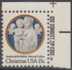 !a! USA Sc# 1768 MNH SINGLE From Upper Right Corner W/ ZIP - Madonna/Cherubim - Ungebraucht