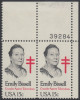 !a! USA Sc# 1823 MNH Horiz.PAIR From Upper Right Corner W/plate-# (UR/39284) - Emily Bissell - Ungebraucht