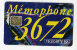 {48900} Télécarte " Memophone 3672 " 50 U. - Telefoni